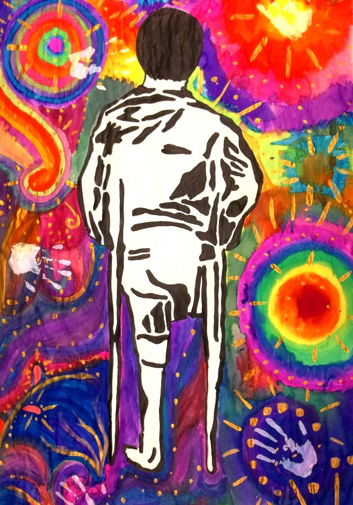 WALK WITHOUT FEAR artwork by PSALM/WEST VIRGINIA CAMPAIGN TO BAN LANDMINES AND CLUSTER BOMBS